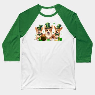 My Corgi Is My Lucky Charm St Patricks Day Baseball T-Shirt